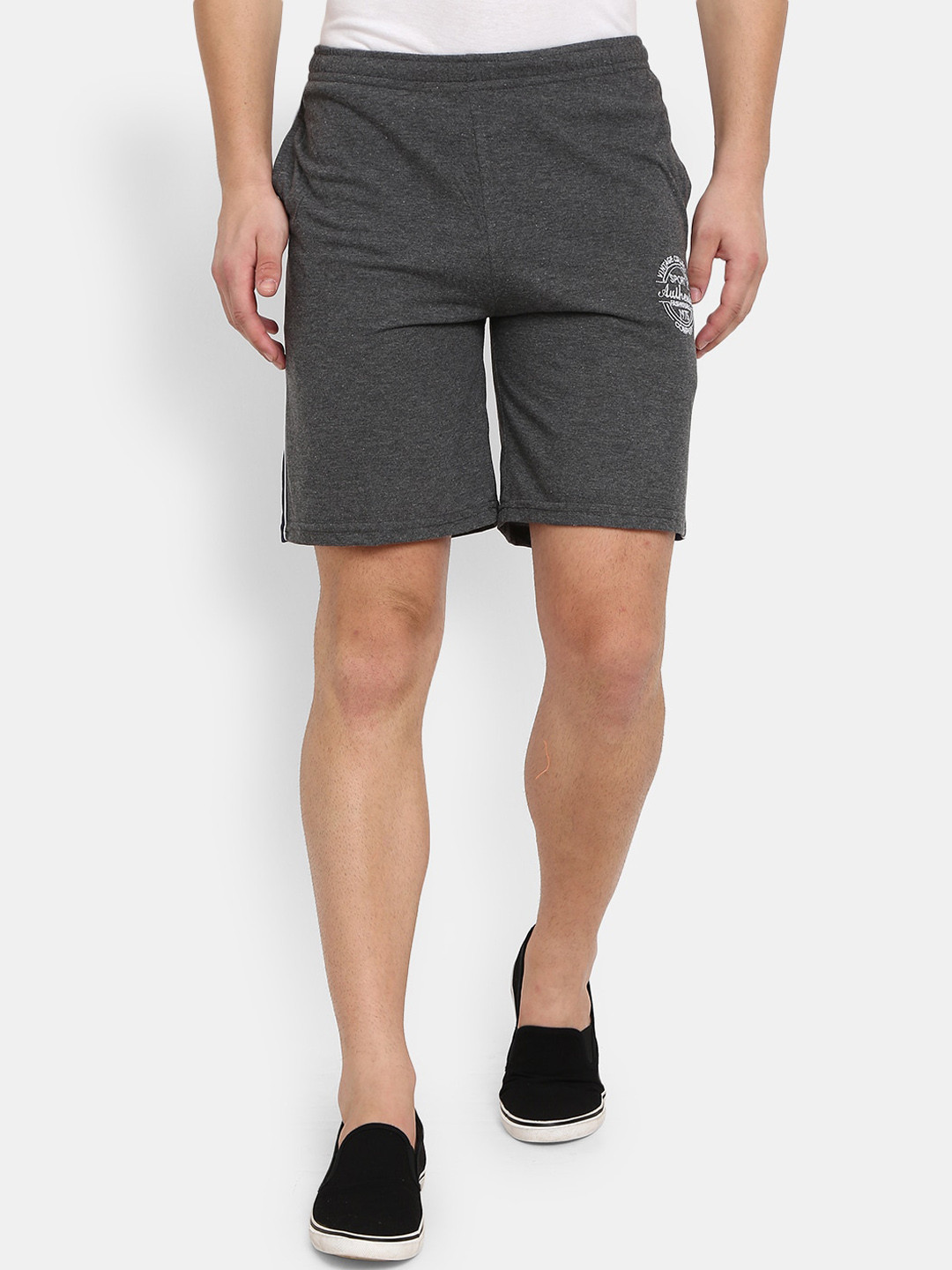 

V-Mart Men Mid-rise Regular Cotton Shorts, Grey