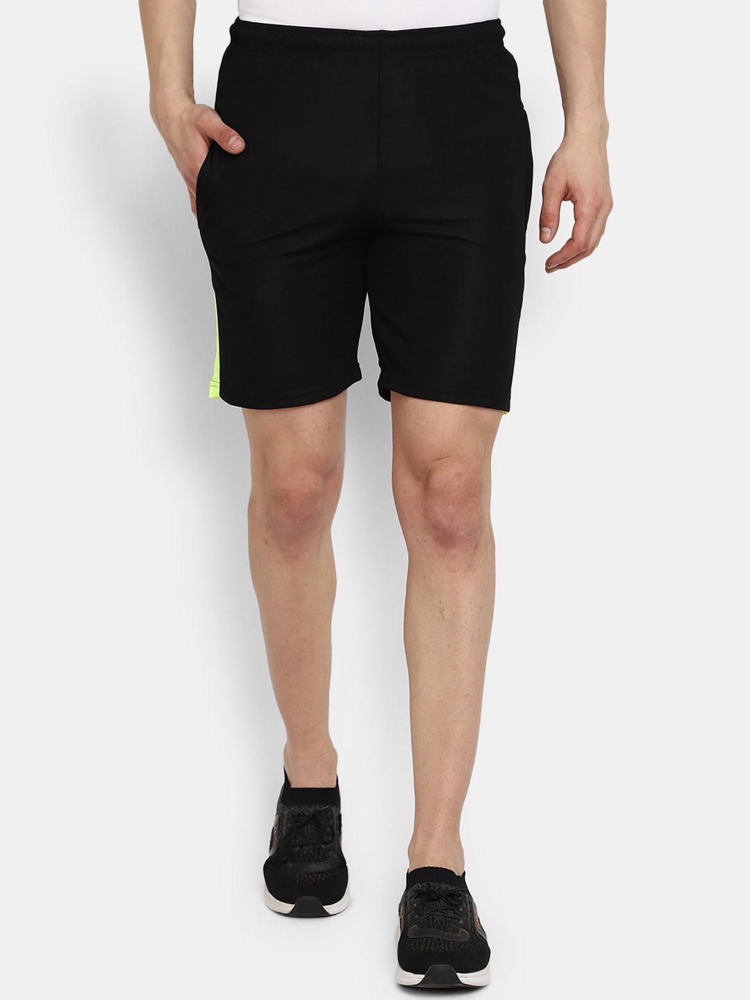 

V-Mart Men Regular Fit Sports Shorts, Black