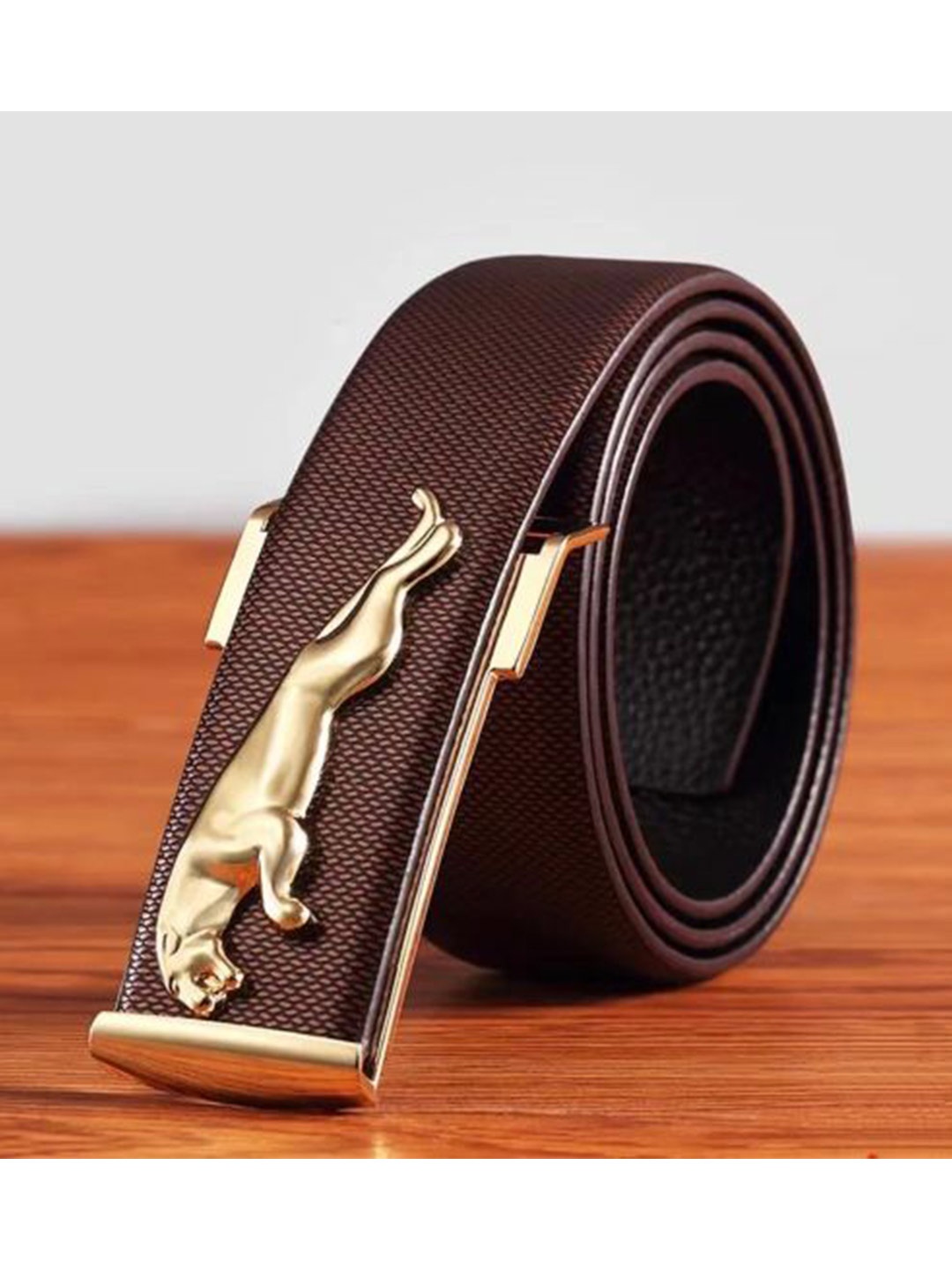 

Kastner Men Textured Push Pin Belt, Brown