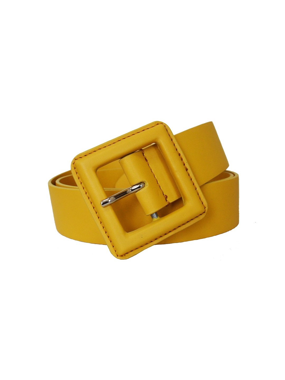 

Belwaba Women Vegan Leather Belt, Mustard