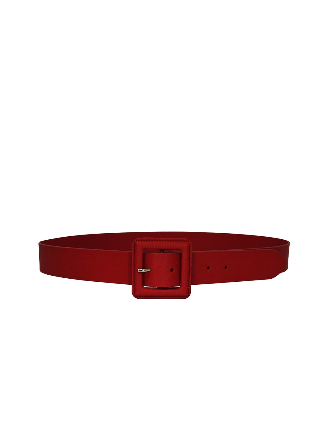 

Belwaba Women PU Wide Formal Belt With Tang, Red