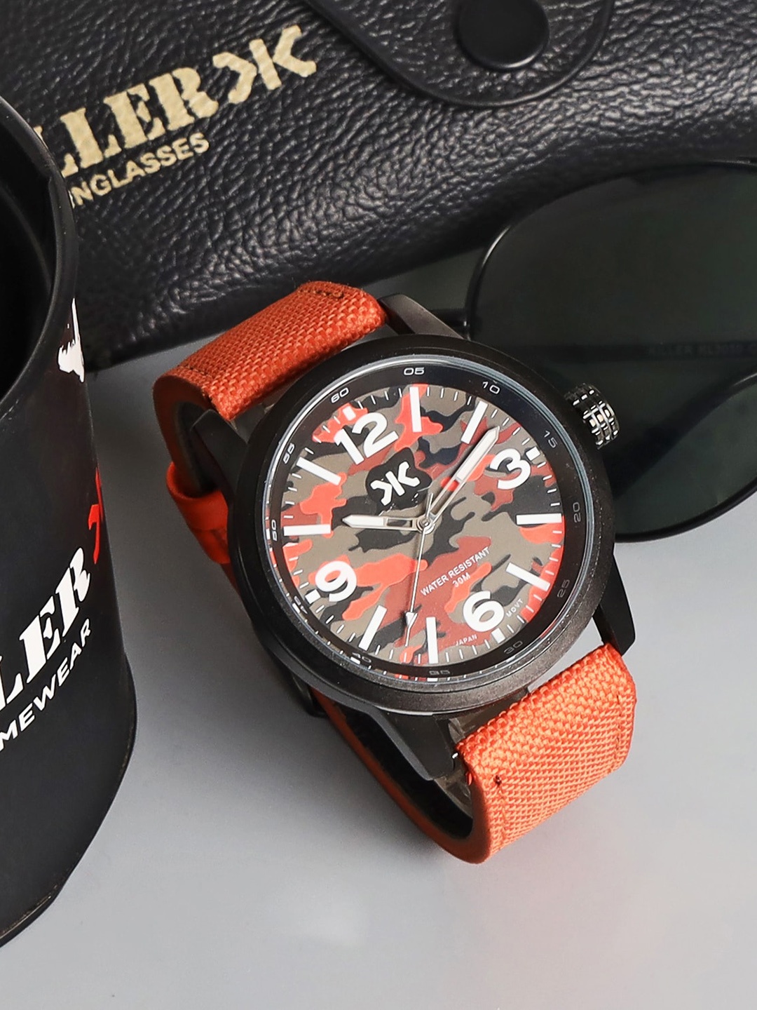 

Killer Men Brass Bracelet Style Straps Analogue Watch KLMO84B, Orange