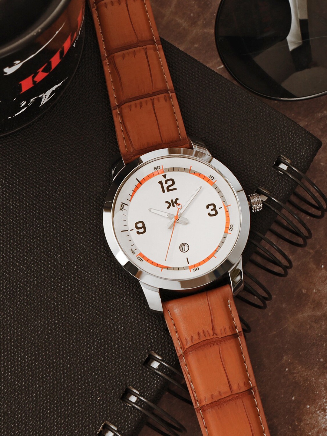 

Killer Men Brass Leather Wrap Around Straps Analogue Watch KLMO81D, Brown