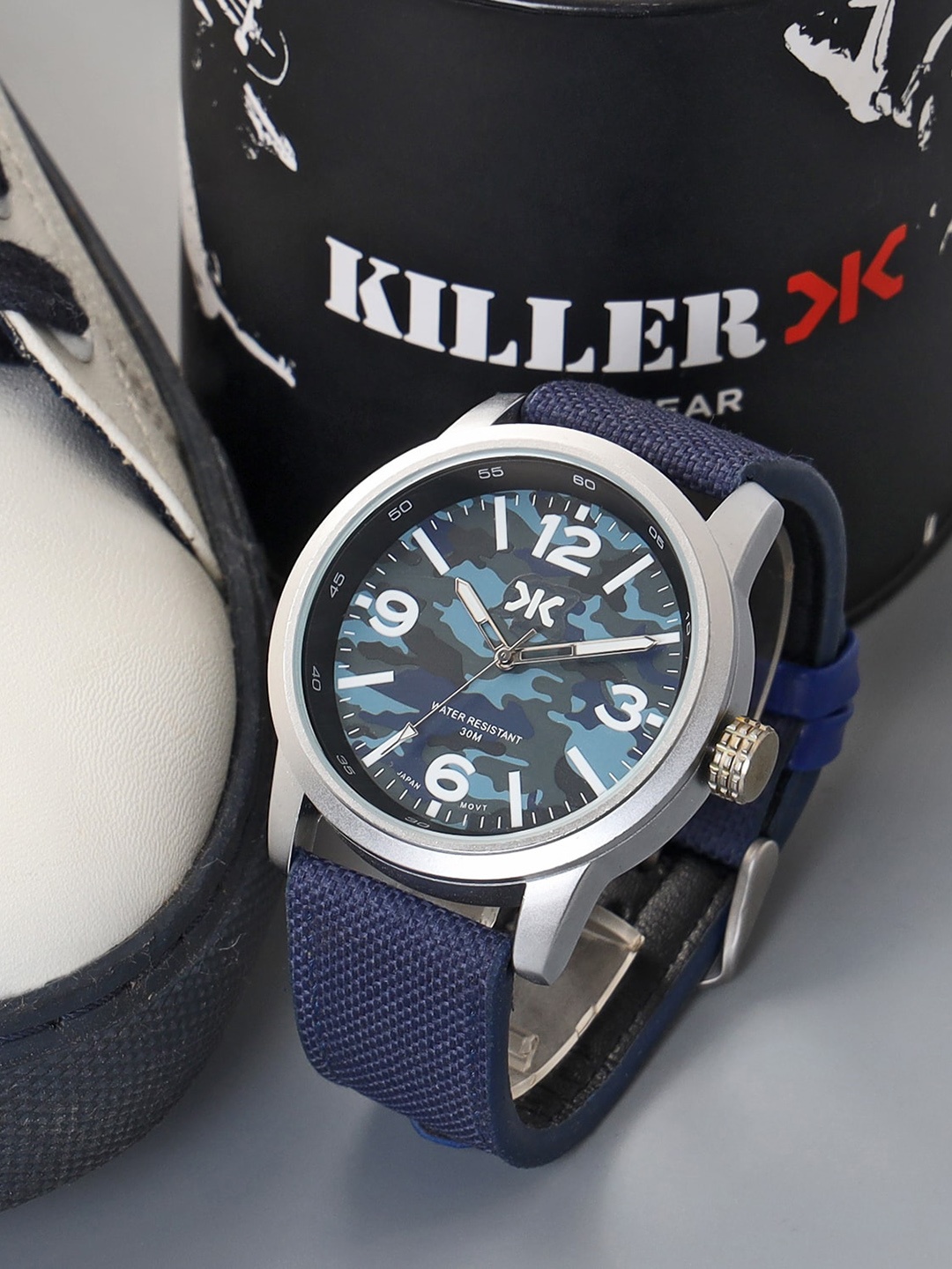 

Killer Men Printed Dial & Straps Analogue Watch KLMO84A, Blue