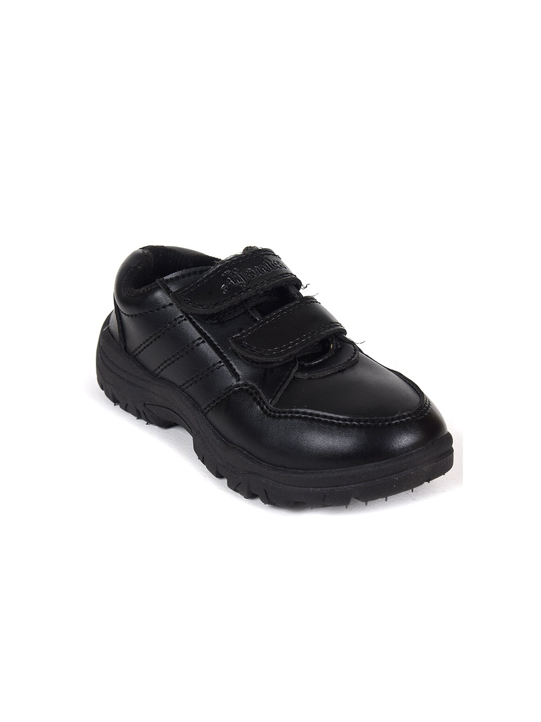 

Ajanta Boys Round Toe Velcro Closure Basics School Sneakers, Black