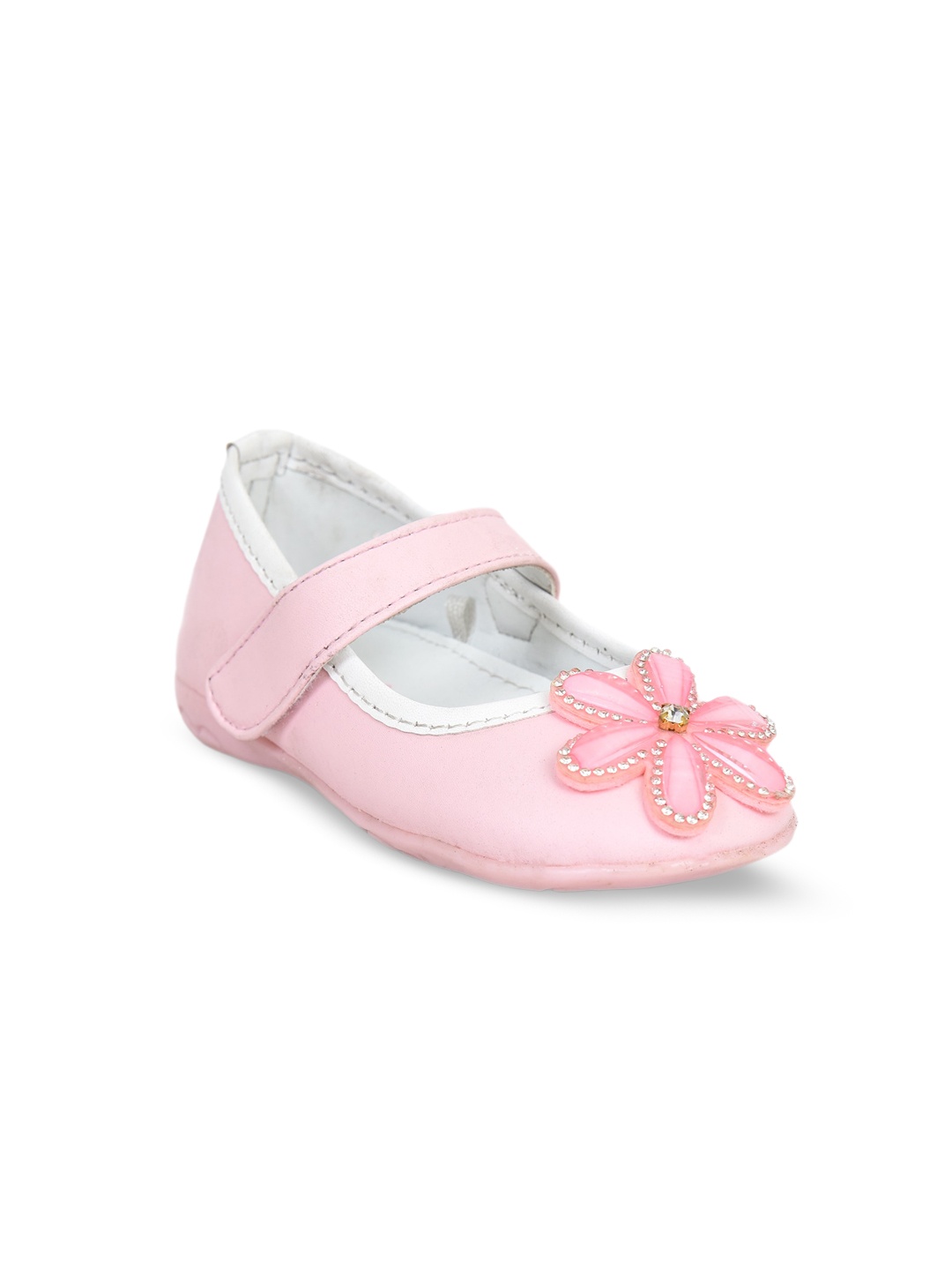 

Ajanta Girls Embellished Velcro Ballerinas, Pink