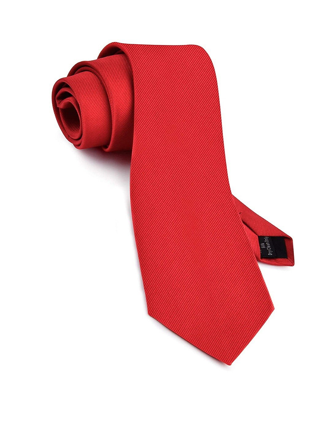 

Kastner Men Woven Design Satin Skinny Tie, Red