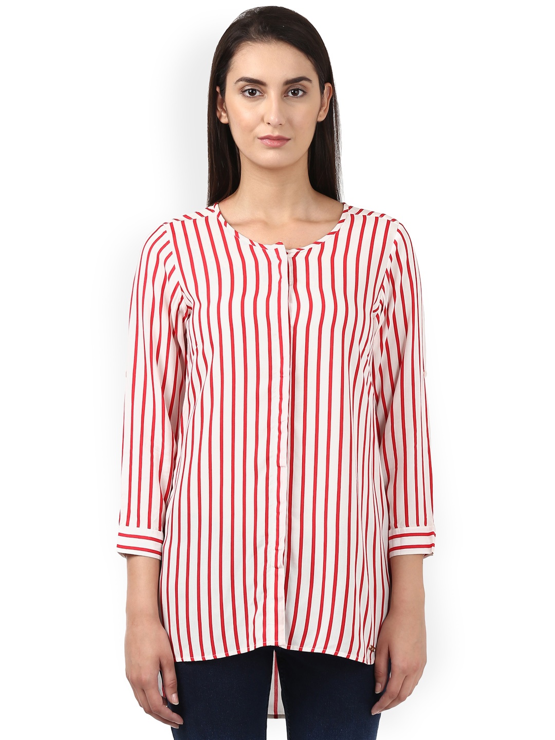 

Park Avenue Women Red Striped Top