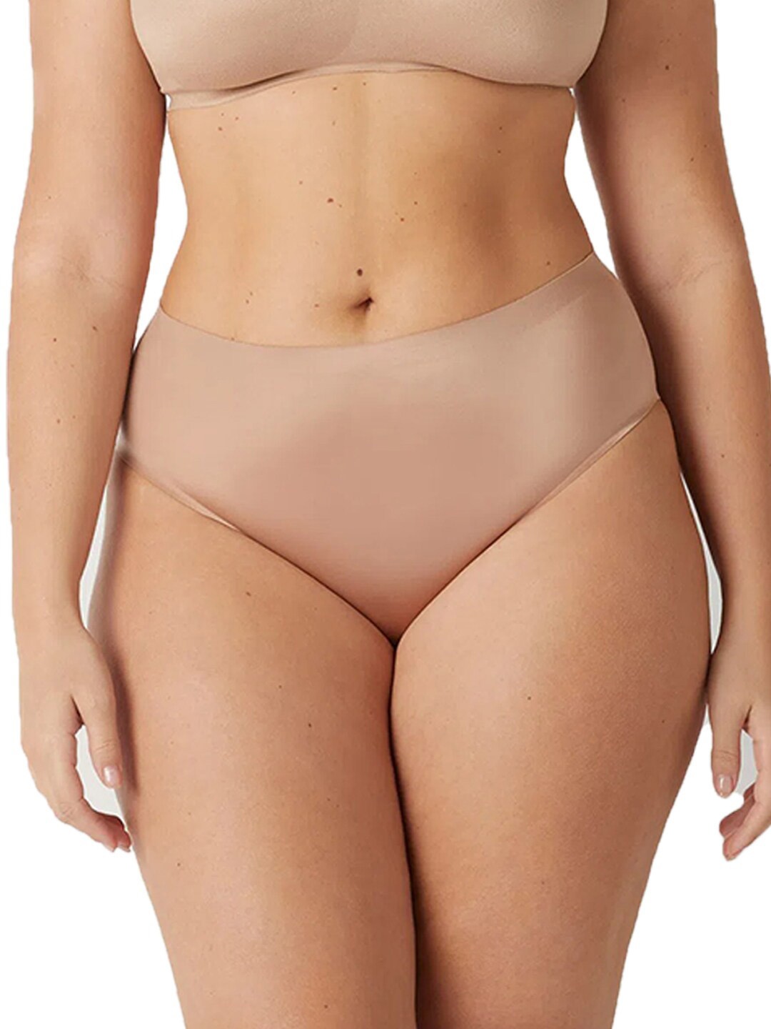 

YAMAMAY Women High-Rise Hipster Briefs, Brown