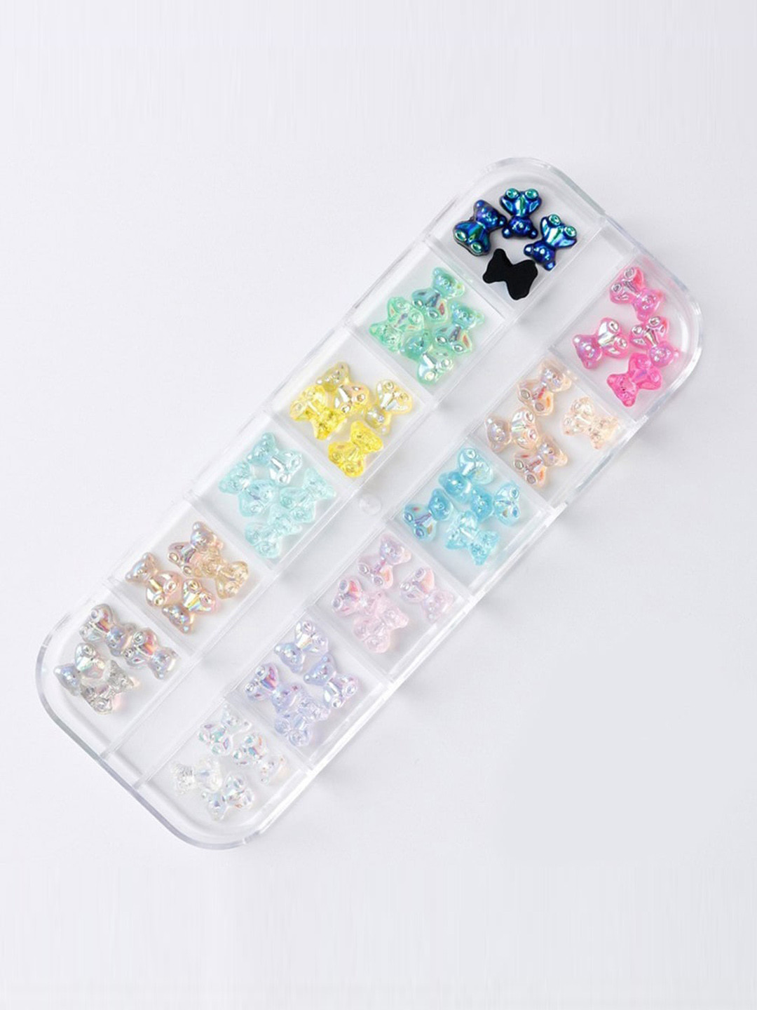 

S.A.V.I. 48 pcs Aurora Teddy Bear Nail Art Decorations, Pink