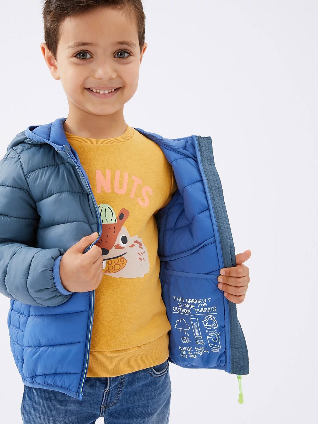 

Marks & Spencer Boys Lightweight Puffer Jacket, Blue