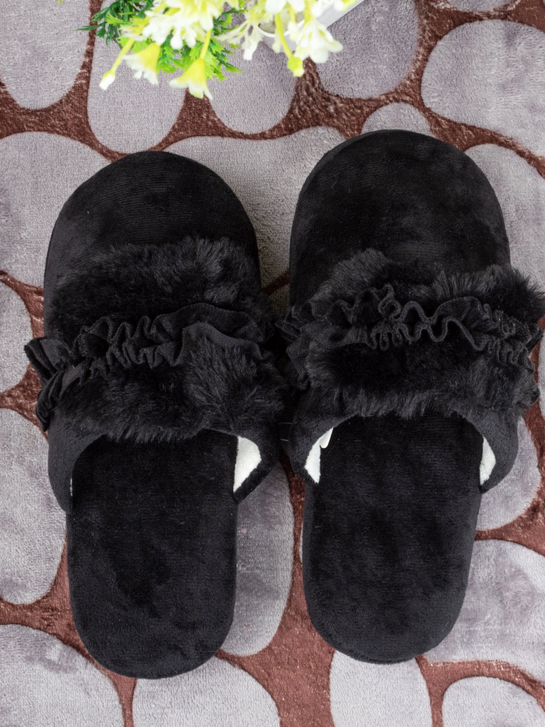 

MARKET99 pen Toe Room Slippers, Green