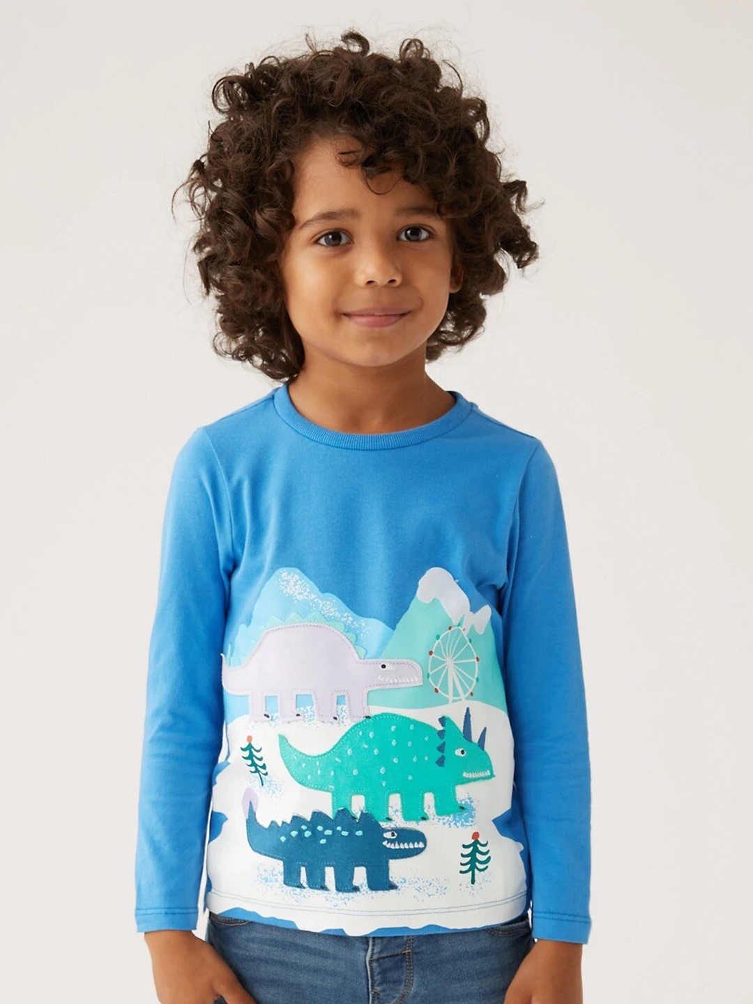 

Marks & Spencer Boys Graphic Printed Cotton T-shirt, Blue