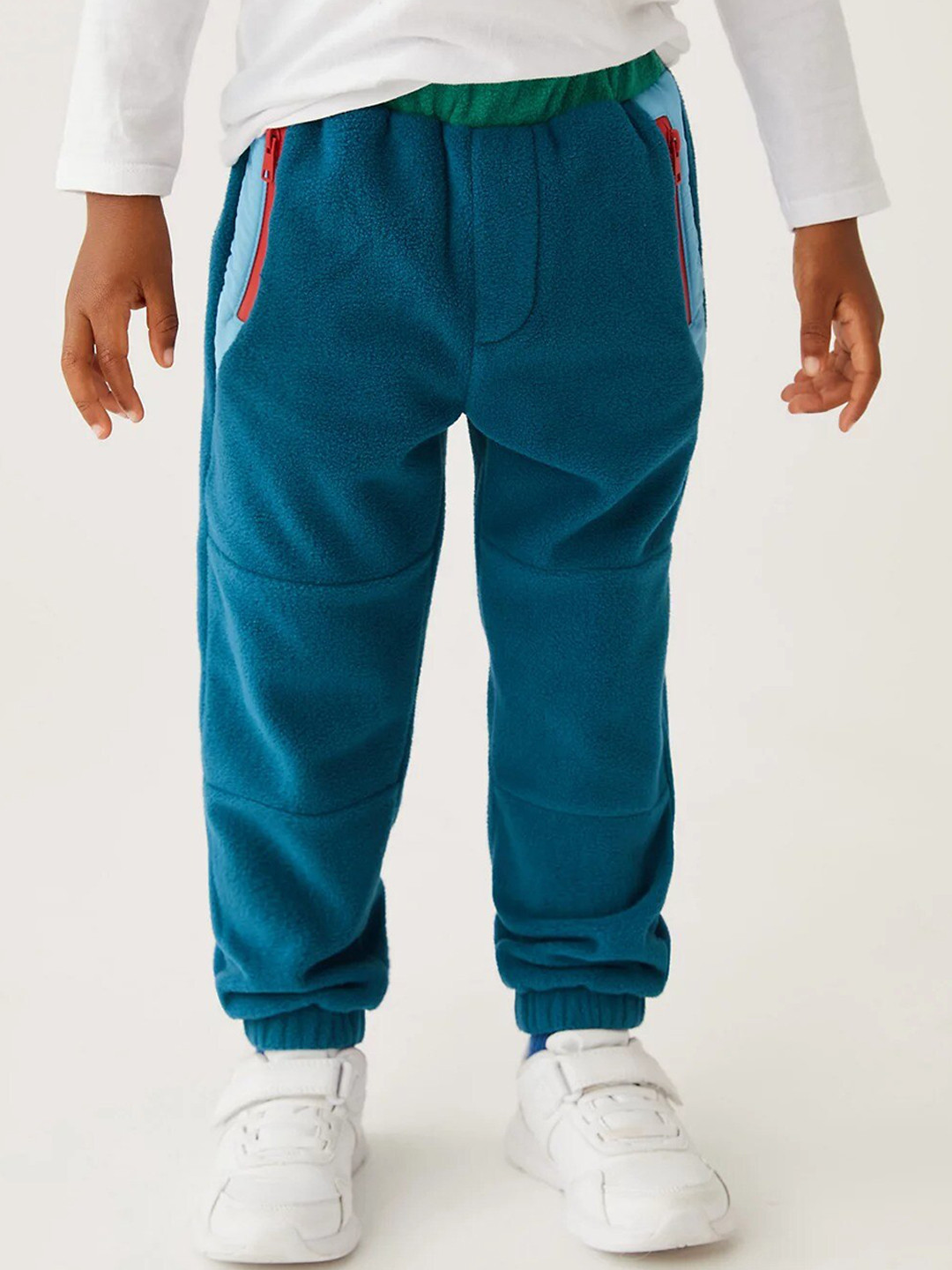 

Marks & Spencer Boys Mid Rise Straight Fit Joggers, Blue