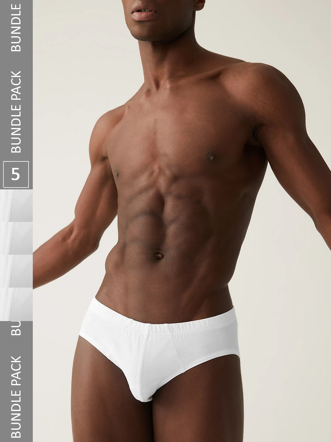 

Marks & Spencer Men Pack Of 5 Mid-Rise Cotton Basic Briefs, White