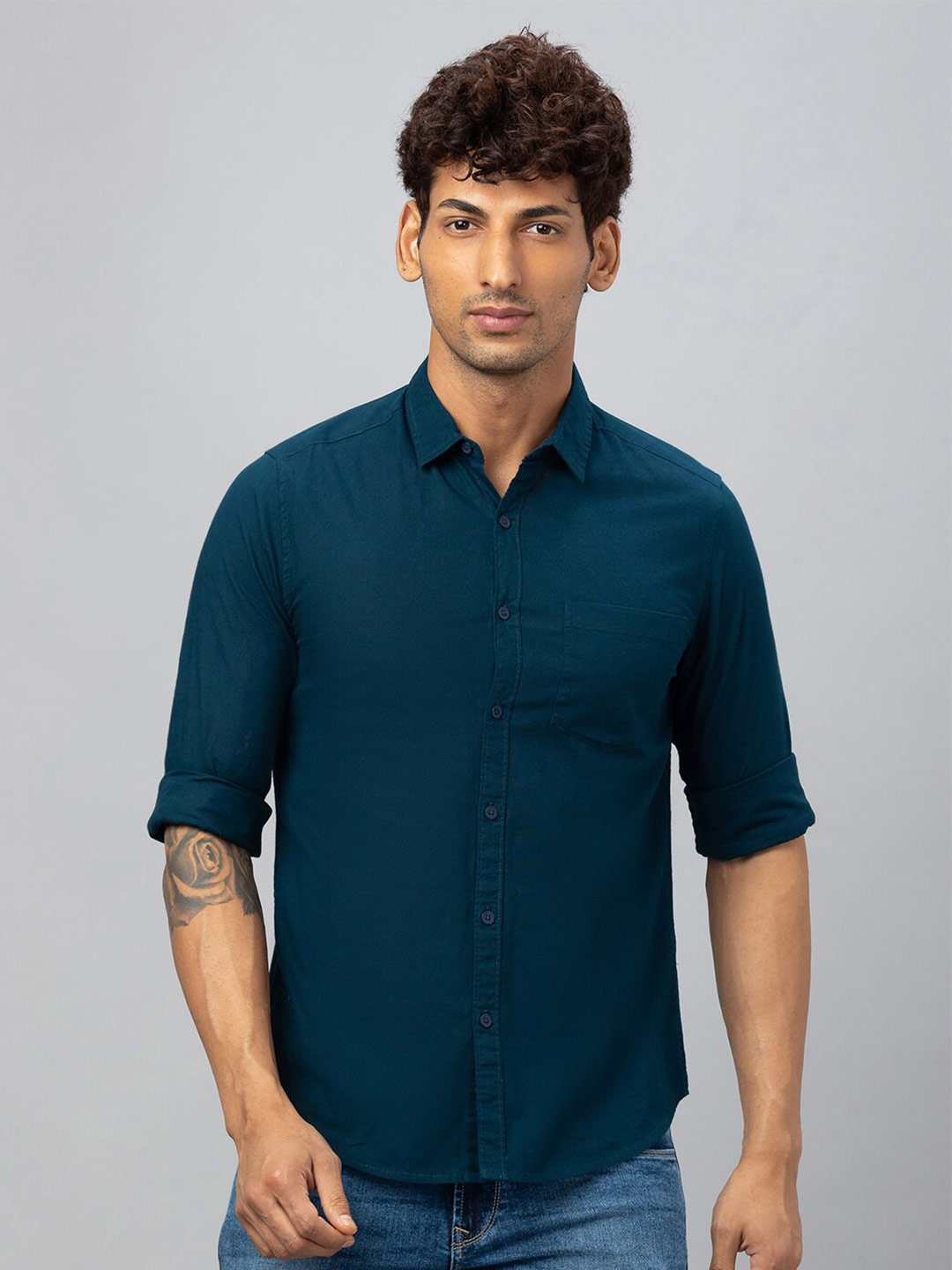 

Globus Comfort Fit Cotton Linen Casual Shirt, Blue