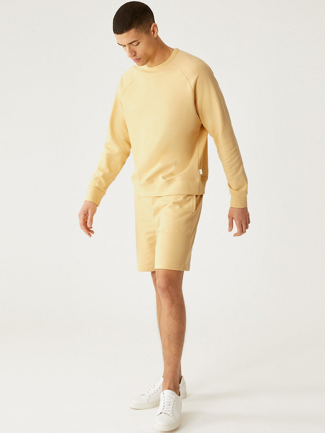 

Marks & Spencer Men Mid-Rise Regular Shorts, Yellow