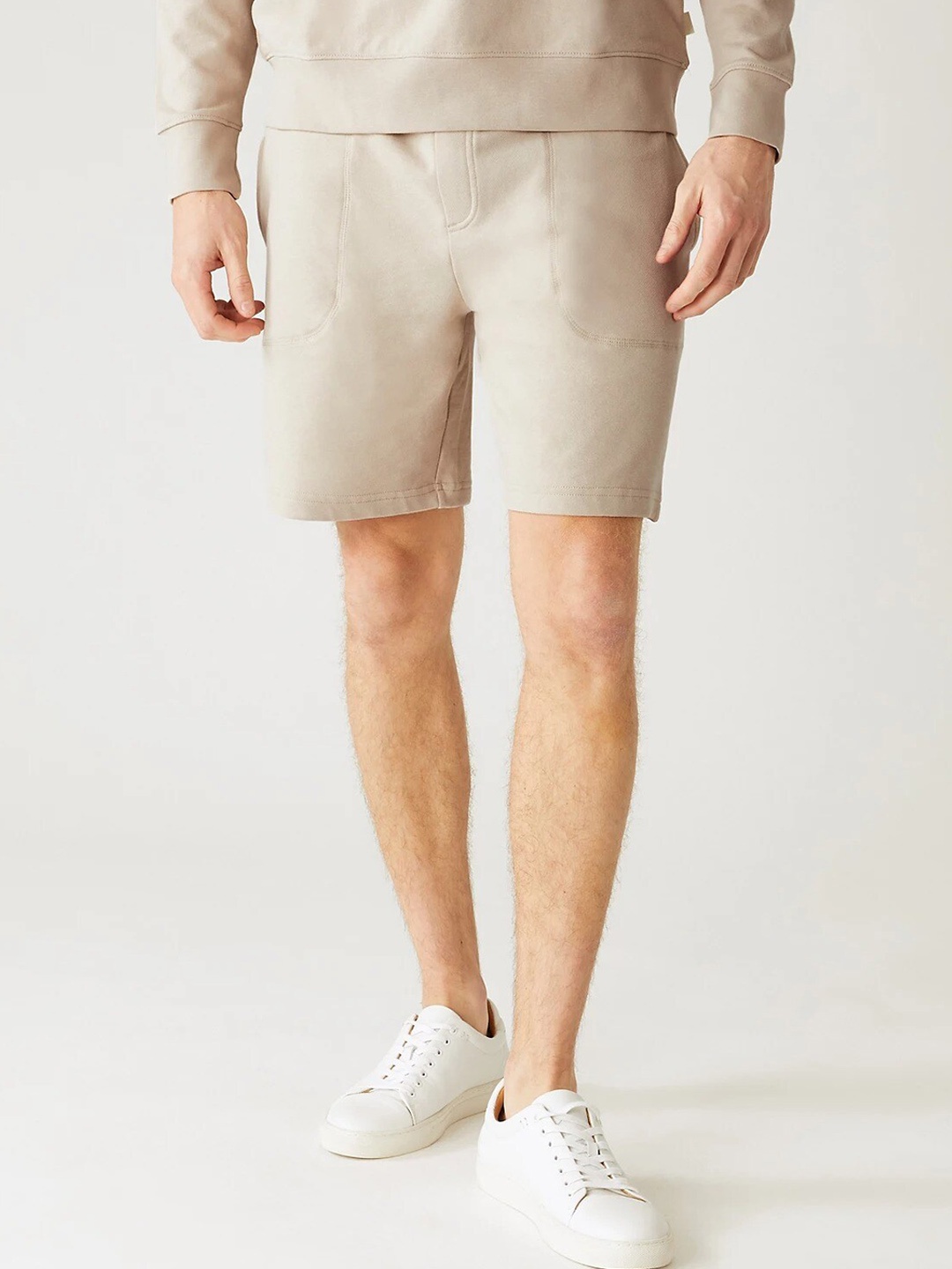 

Marks & Spencer Men Mid-Rise Regular Shorts, Beige
