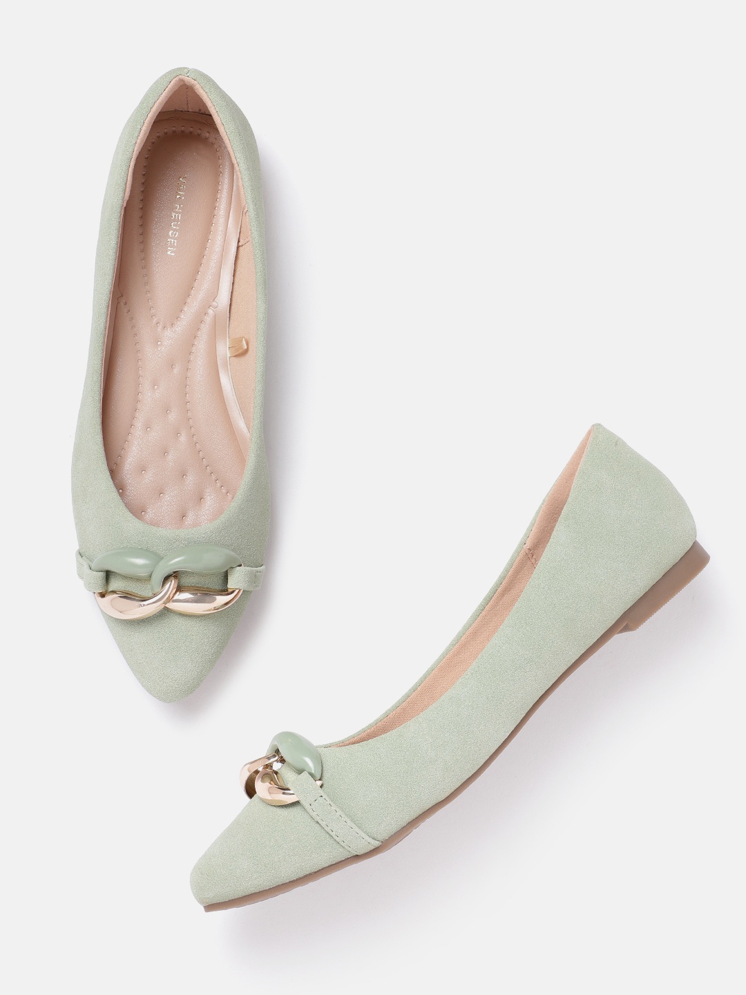 

Van Heusen Woman Chain Detail Ballerinas, Green