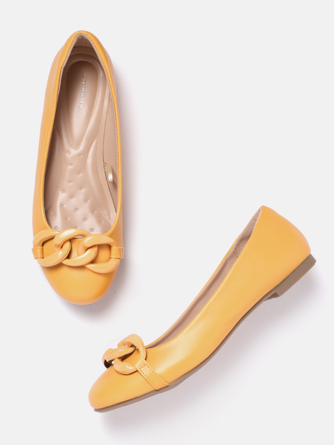 

Van Heusen Woman Chain Detail Ballerinas, Yellow