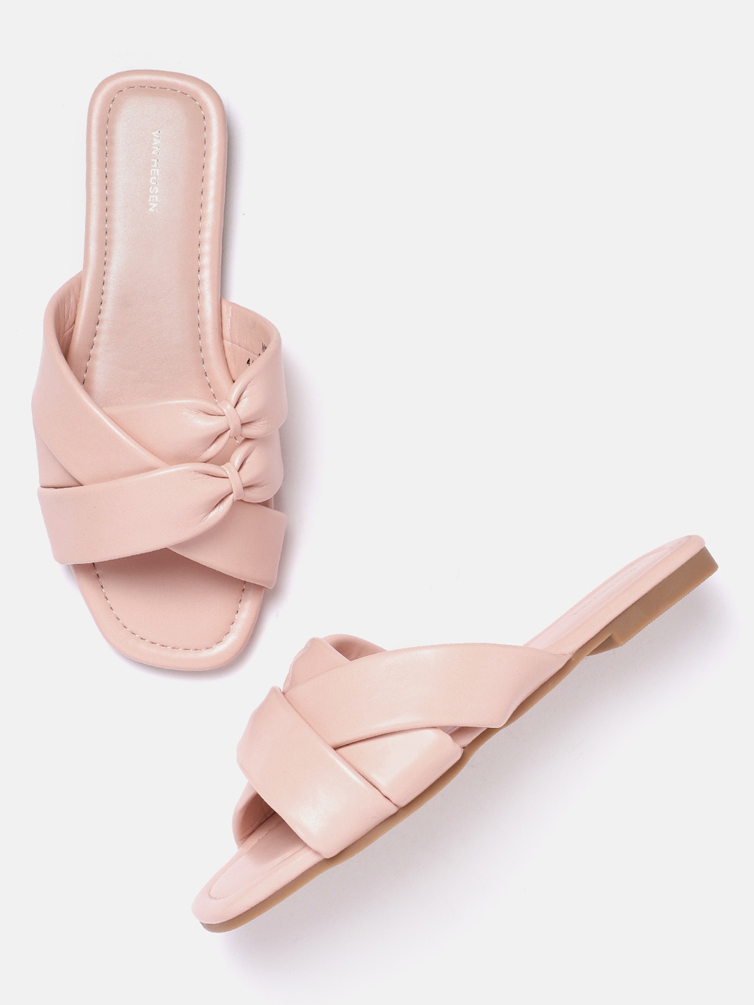 

Van Heusen Woman Open Toe Flats with Bow Detail, Pink