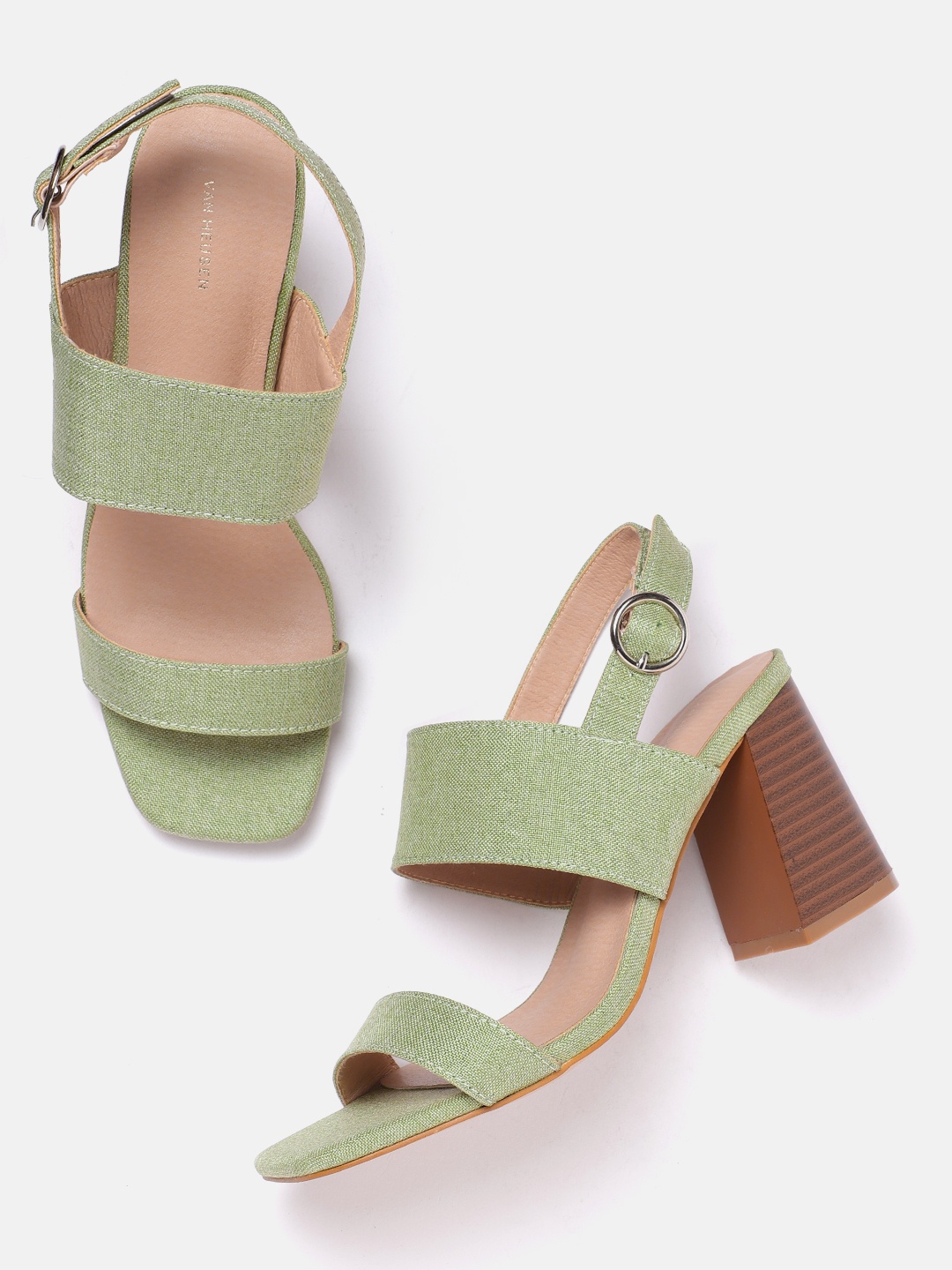 

Van Heusen Woman Strappy Block Heels, Green