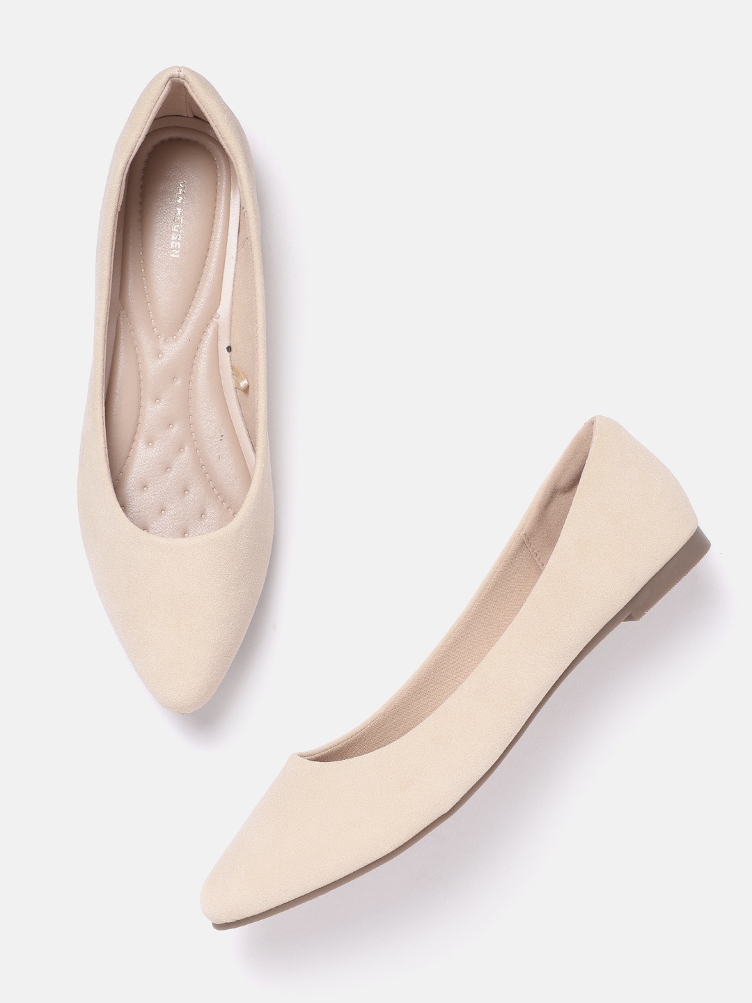 

Van Heusen Woman Solid Ballerinas, Cream
