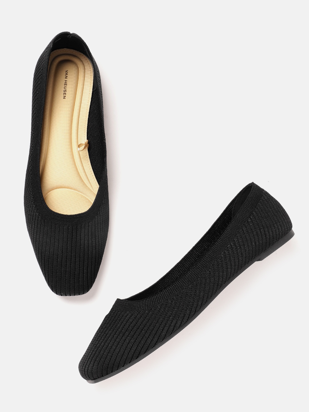 

Van Heusen Woman Woven Ballerinas, Black