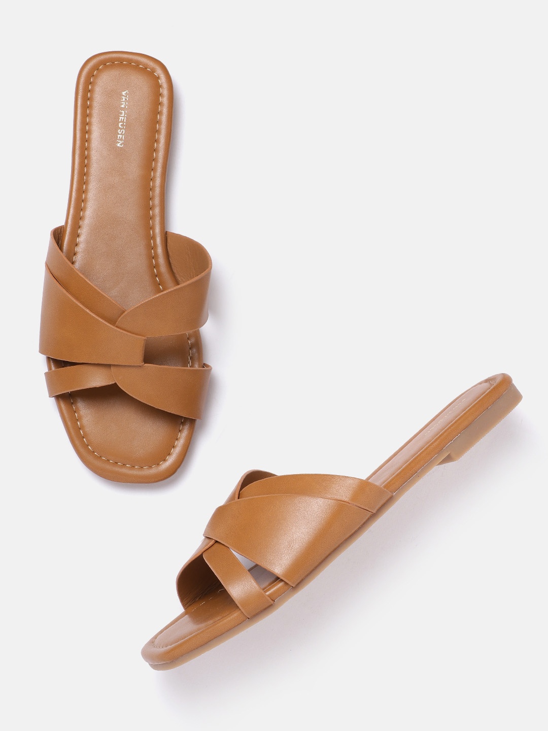 

Van Heusen Woman Strappy Open Toe Flats, Tan