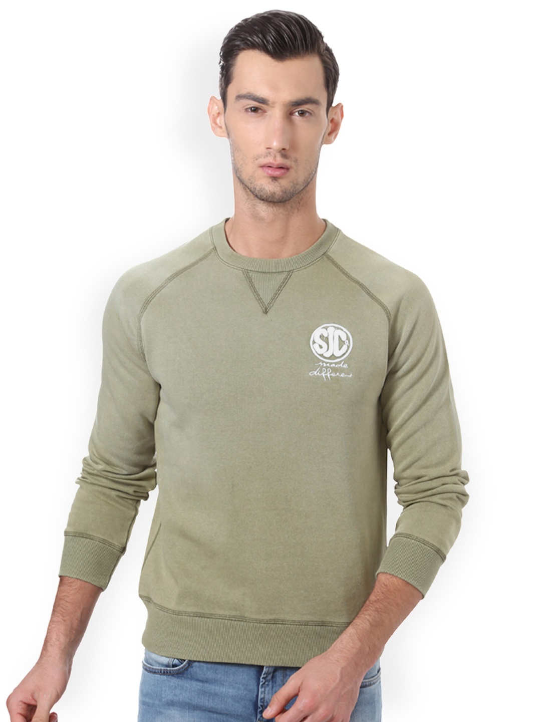 

Allen Solly Sport Men Green Solid Sweatshirt