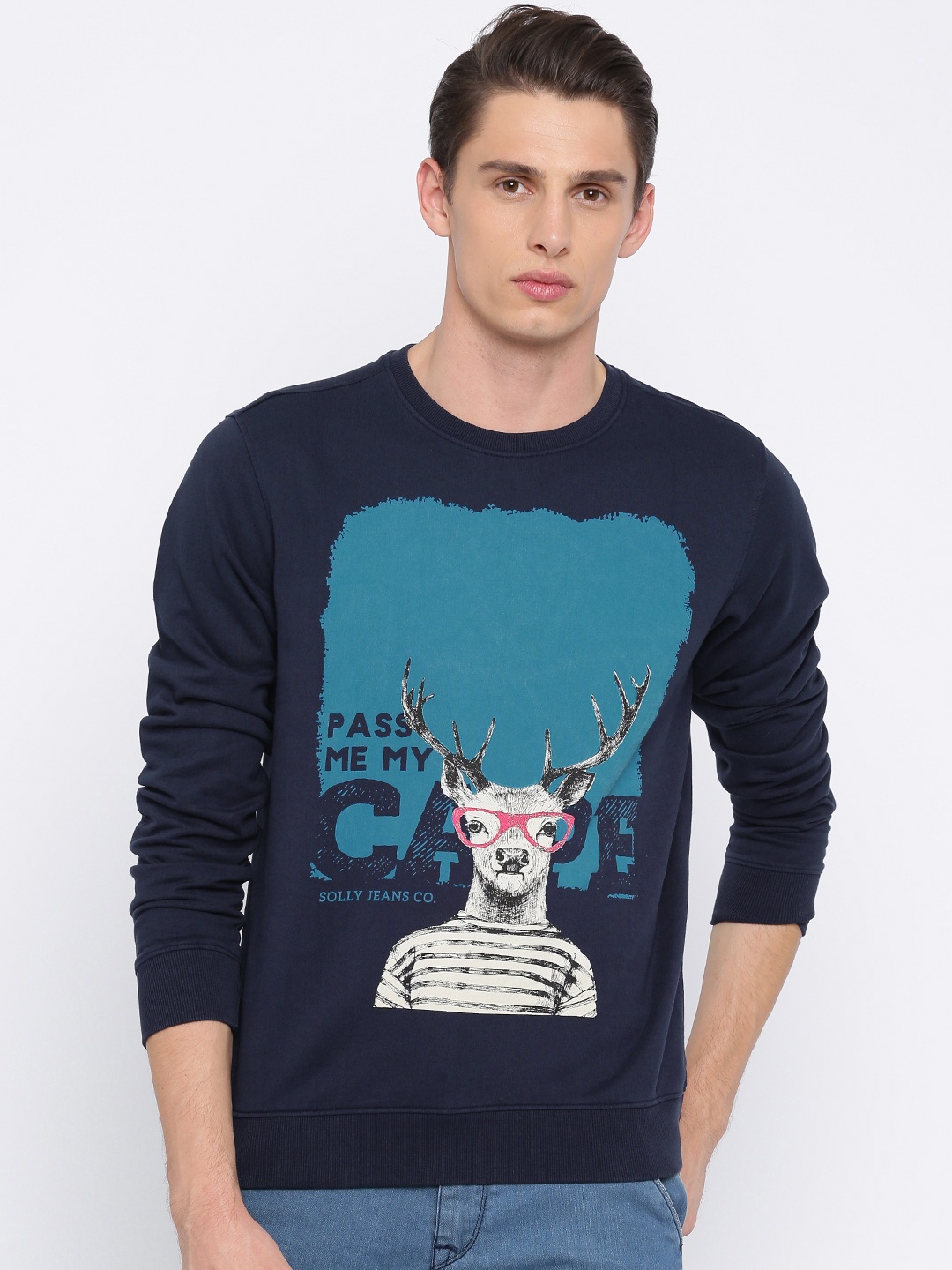

Allen Solly Sport Men Blue Printed Sweatshirt