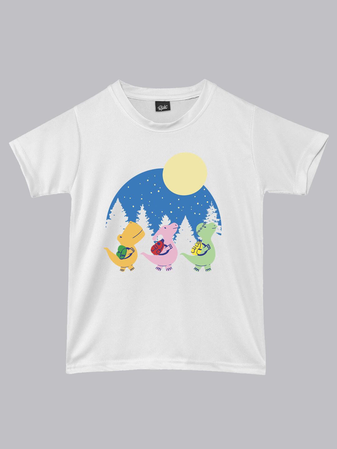 

RISH Boys Graphic Printed Round Neck Loose Fit T-shirt, White