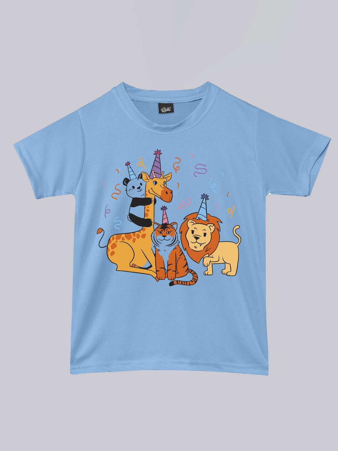 

RISH Kids Loose Fit Graphic Printed Dry Fit T-shirt, Blue
