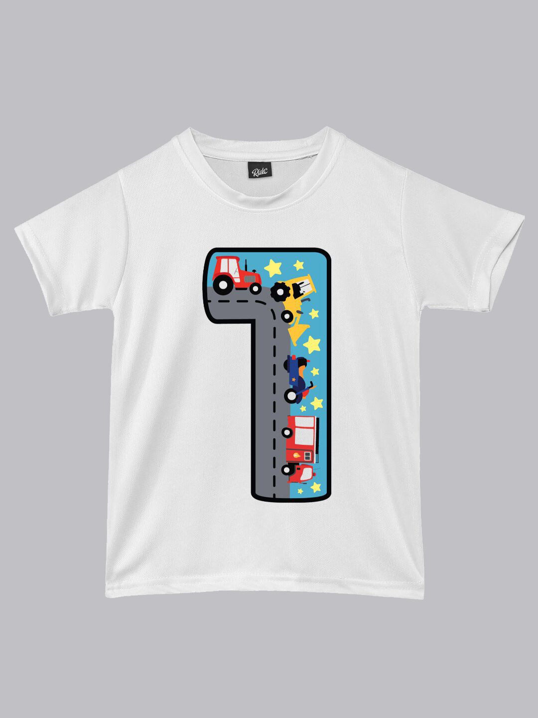 

RISH Boys Graphic Printed Round Neck Loose Fit T-shirt, White