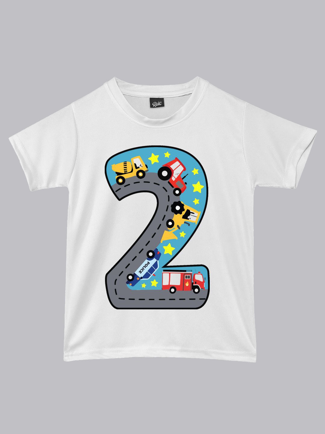 

RISH Kids Loose Fit Graphic Printed Dry Fit T-shirt, White