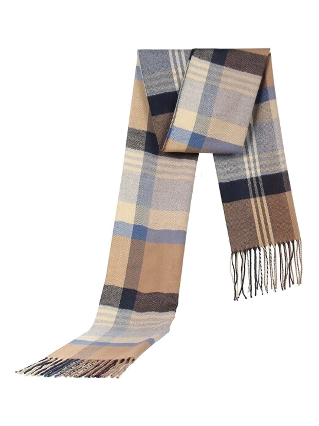 

Alexvyan Women Checked Acrylic Winter Muffler, Brown