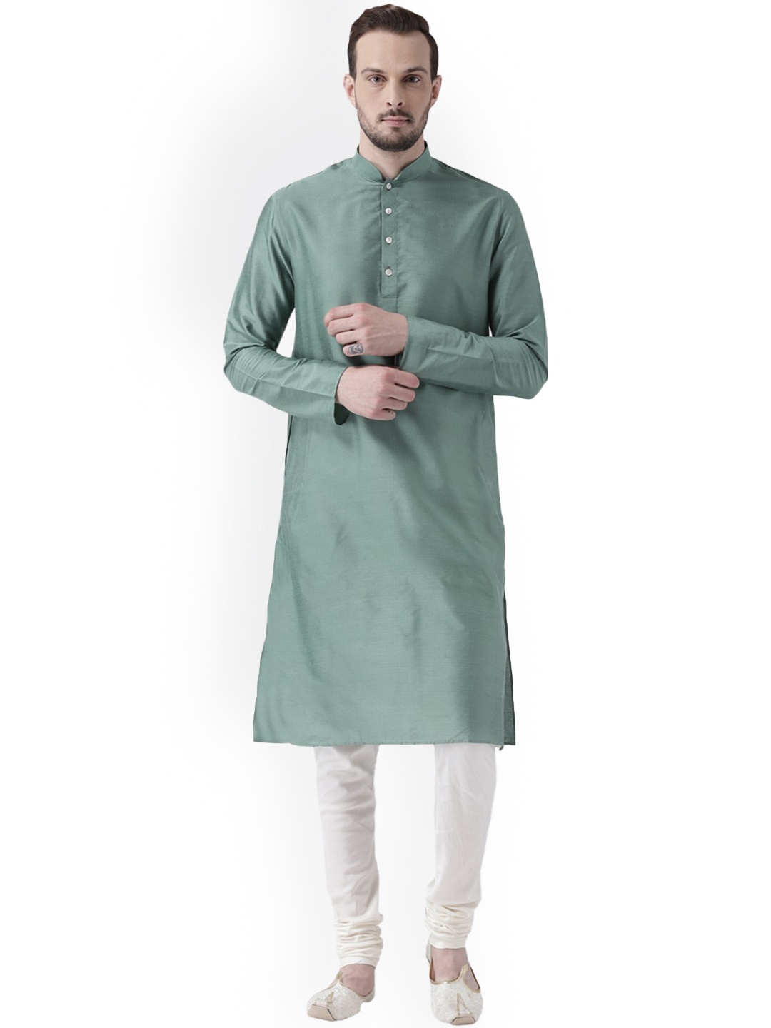 

KISAH Mandarin Collar Straight Kurta, Green