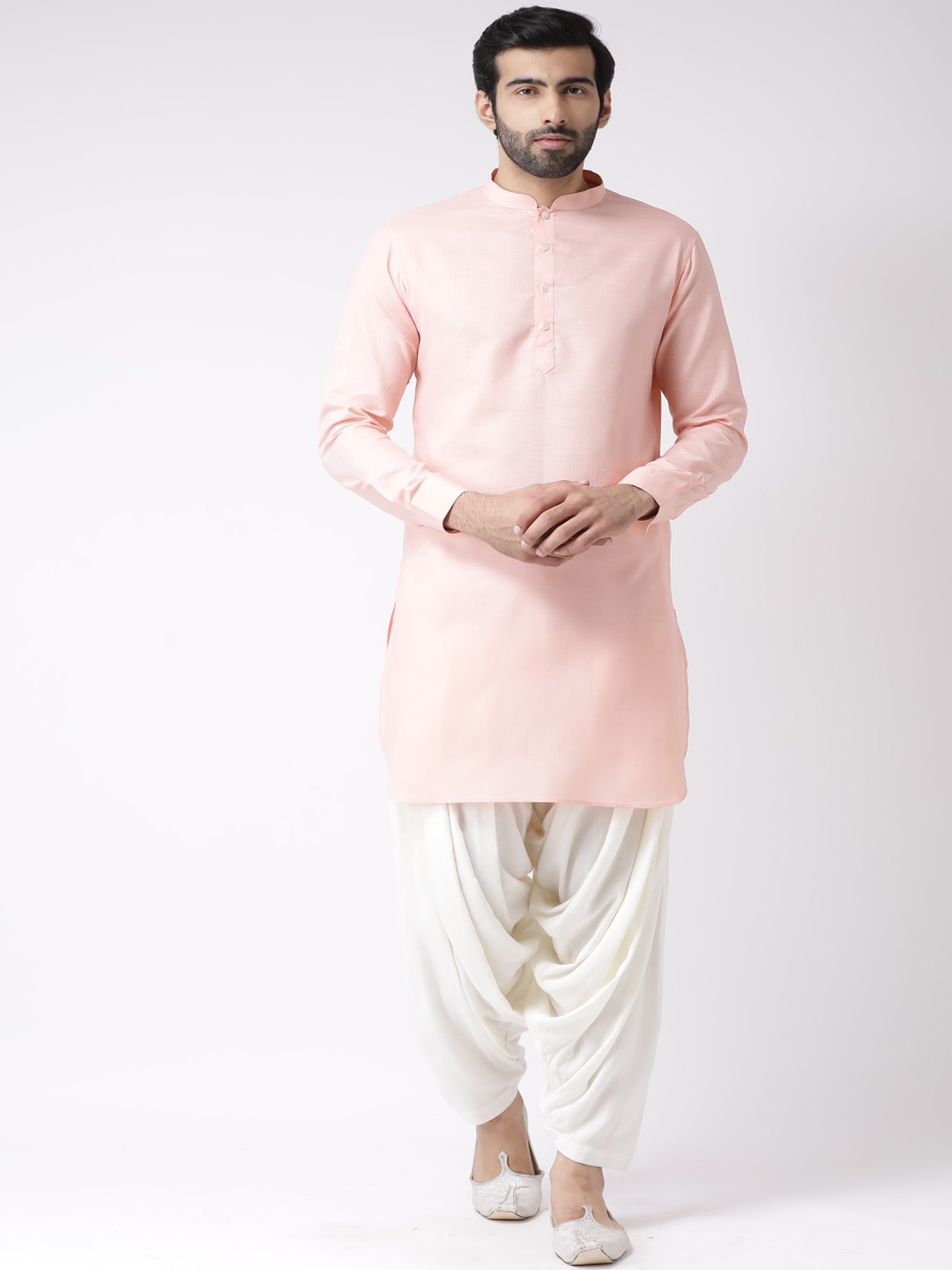 

KISAH Mandarin Collar Straight Kurta, Pink