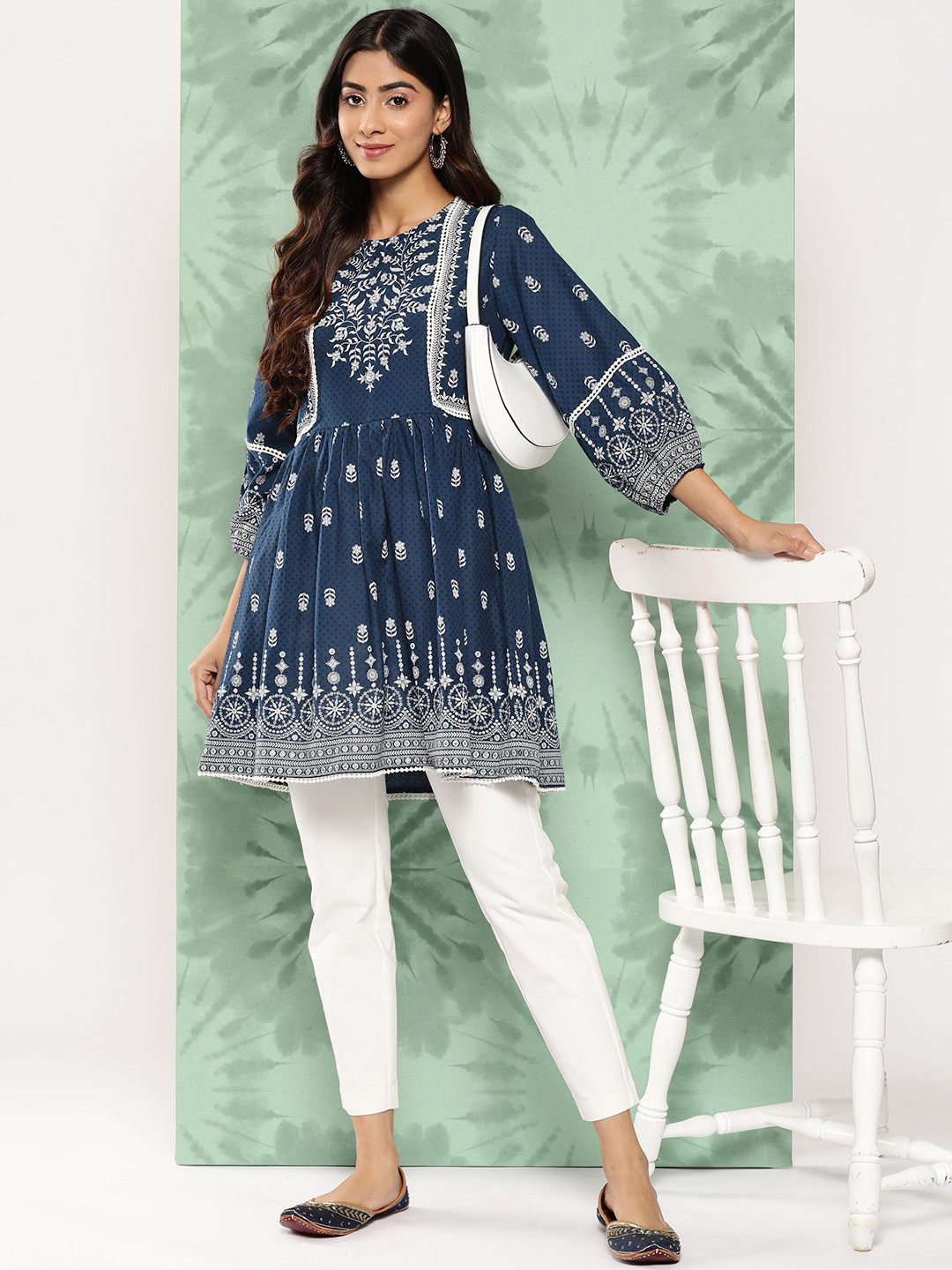 

Juniper White & Black Printed Tunic