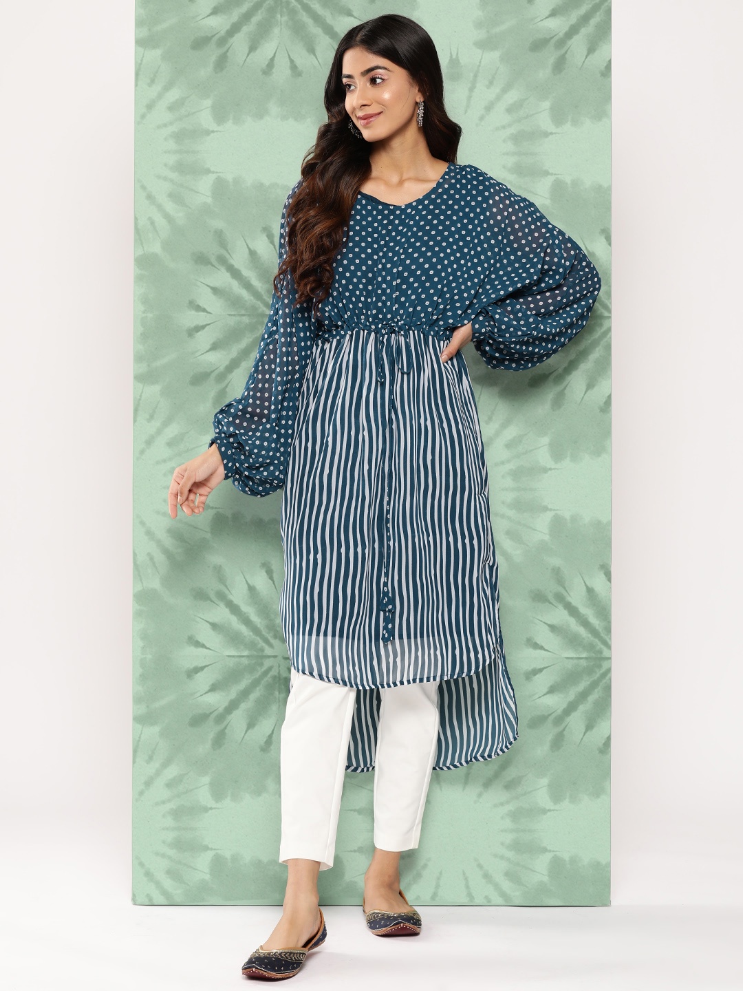 

Juniper Navy Blue & White Printed Tunic