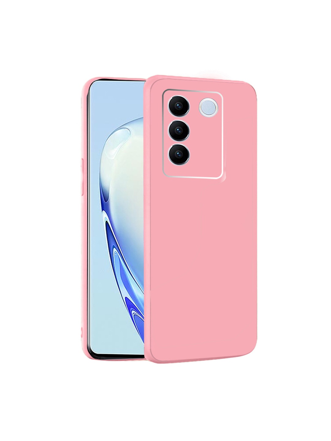 

Karwan Vivo V27 Pro Mobile Back Case With Camera Protection, Pink