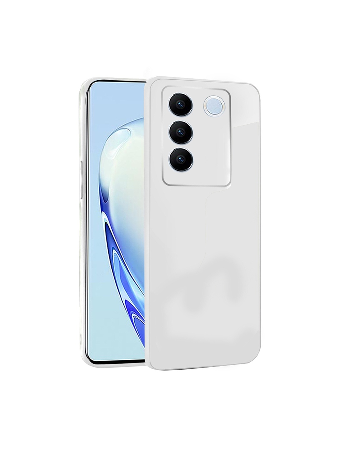 

Karwan Vivo V27 Pro Mobile Back case With Camera Protection, White