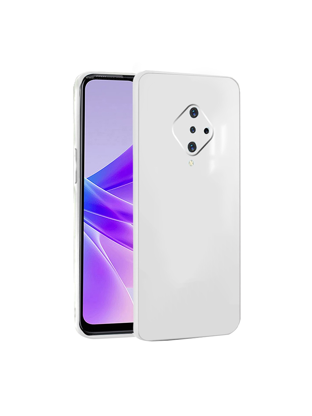 

Karwan Vivo S1 Pro Mobile Back Case With Camera Protection, White
