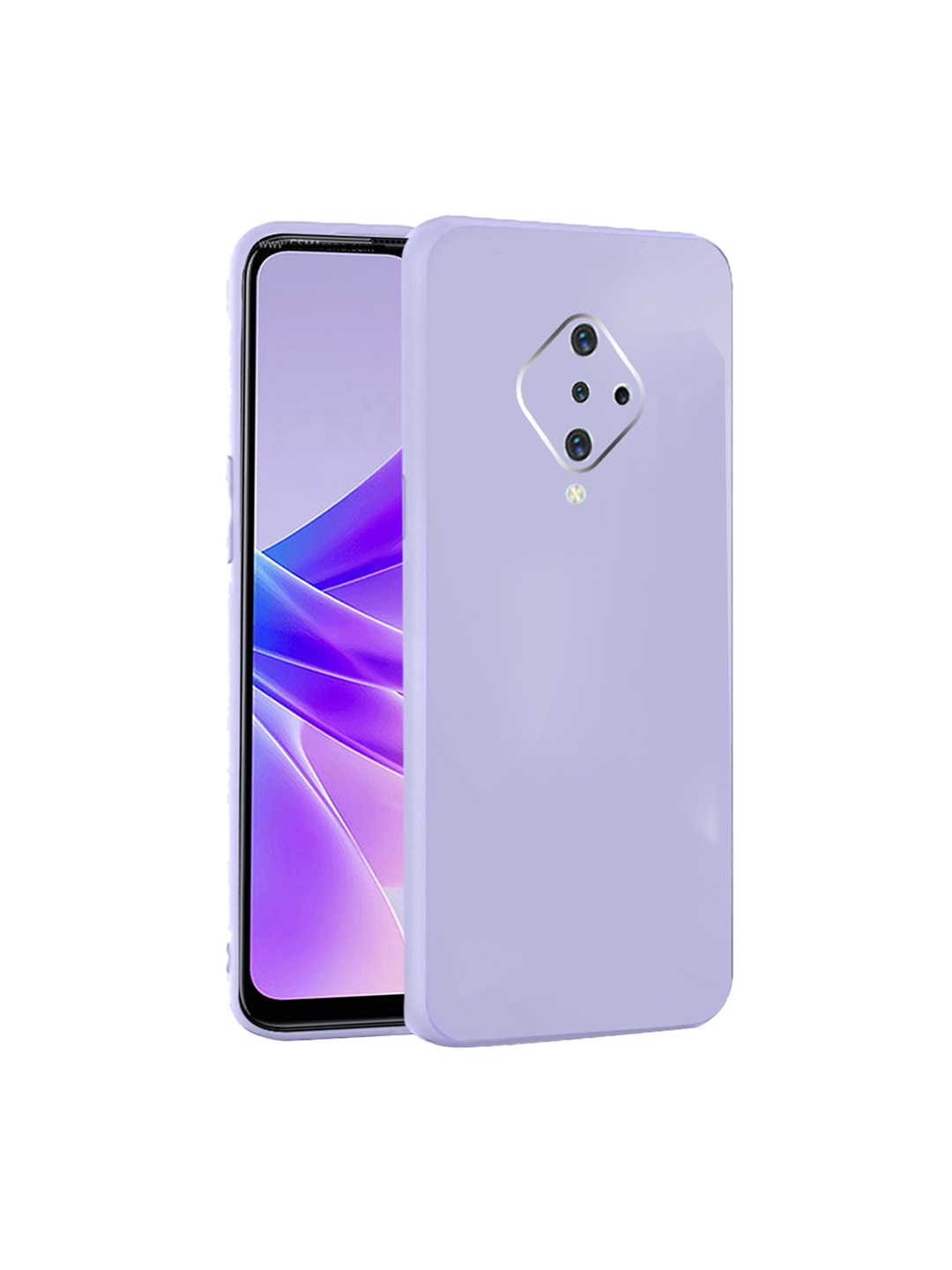 

Karwan Vivo S1 Pro Mobile Back Case With Camera Protection, Purple