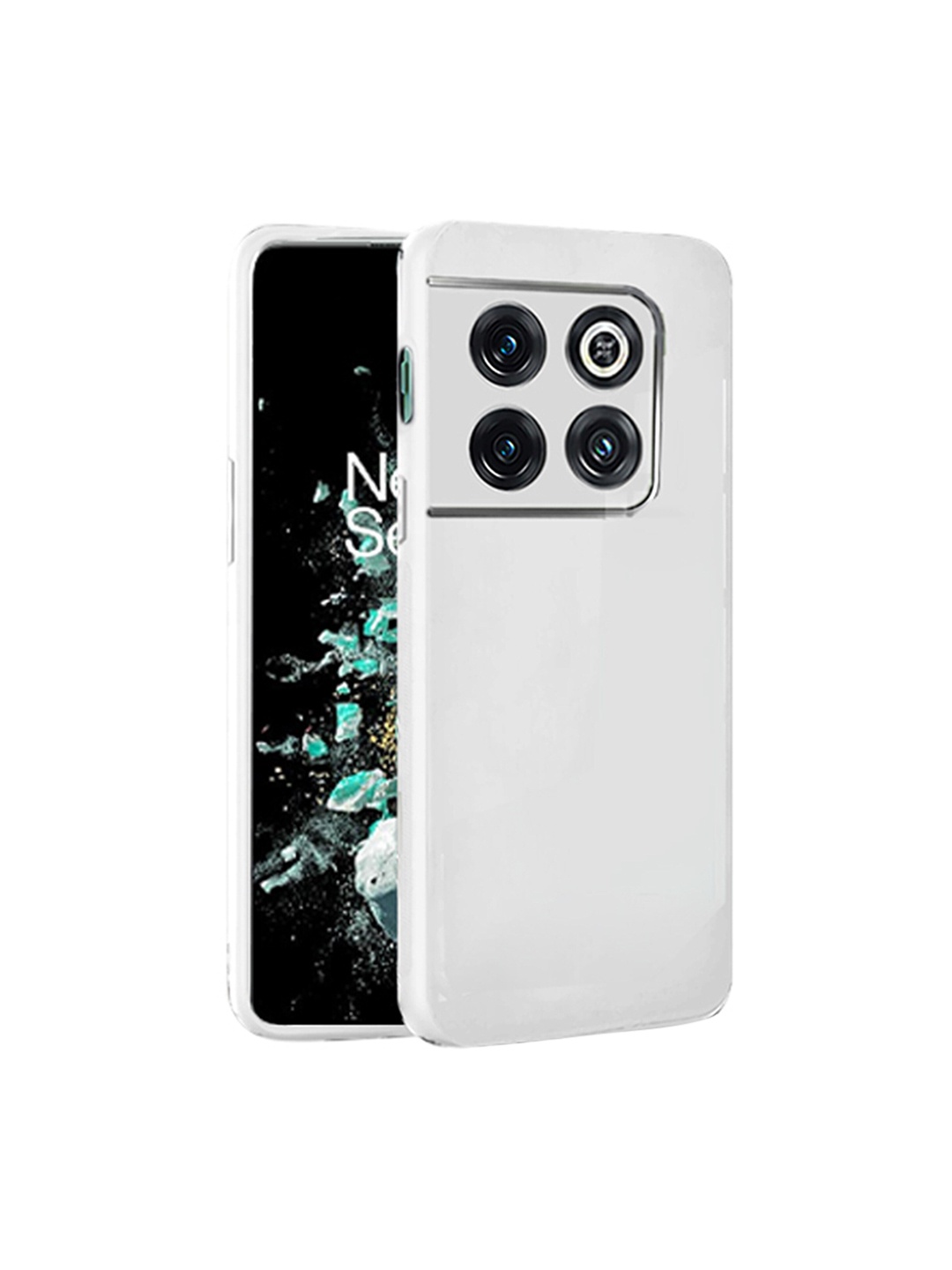 

Karwan OnePlus 10T Mobile Back Case With Camera Protection, White