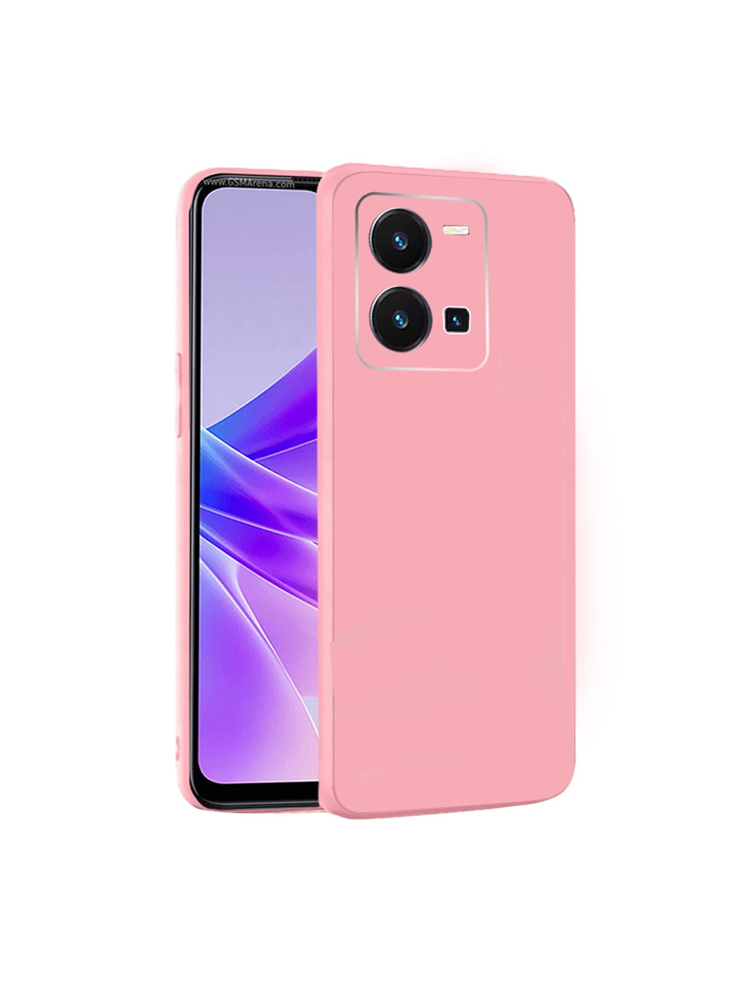 

Karwan Vivo Y35 Mobile Back Case With Camera Protection, Pink