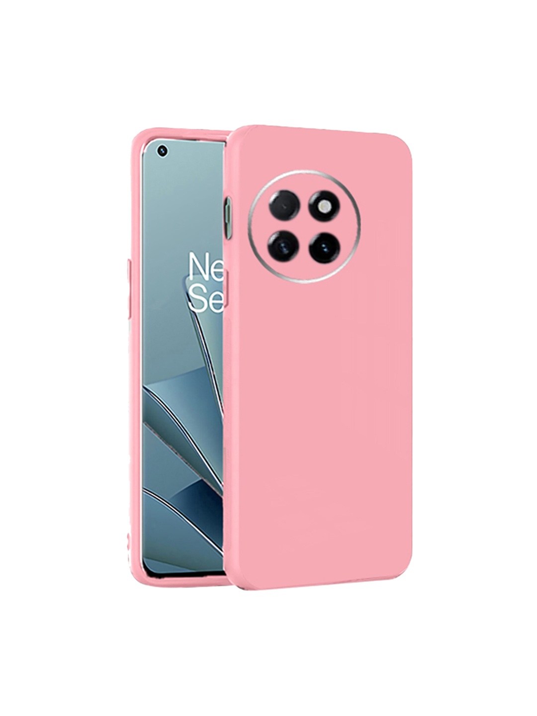 

Karwan One Plus 11 Mobile Back Case With Camera Protection, Pink