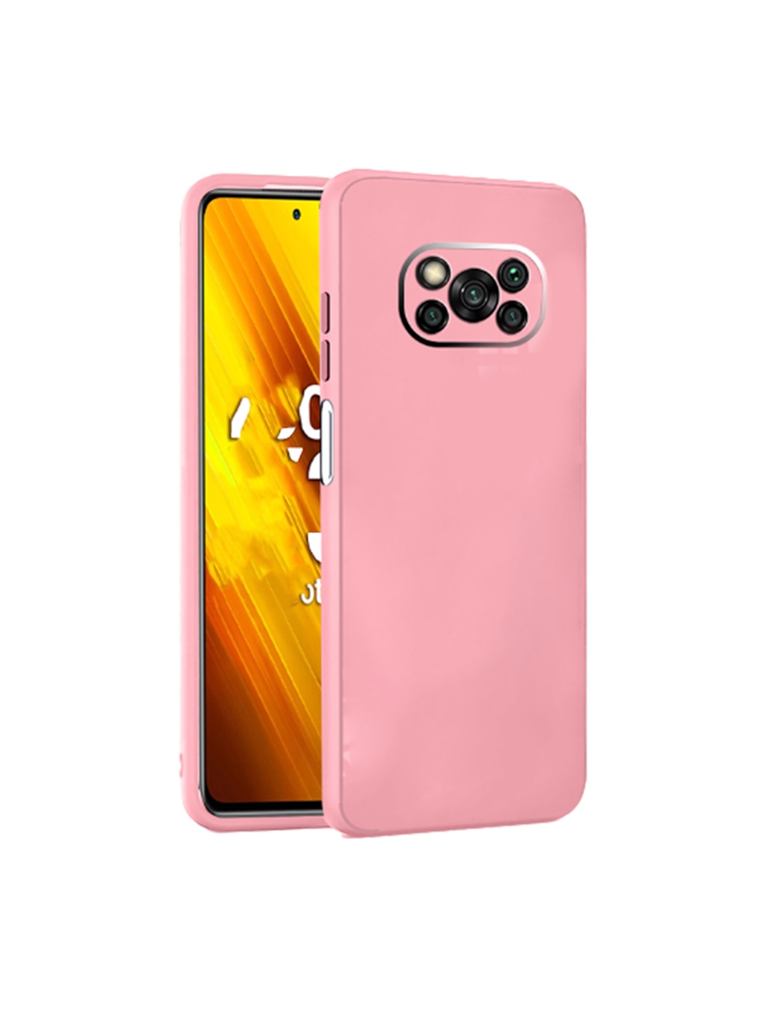 

Karwan POCO X3 Pro Mobile Back Case With Camera Protection, Pink