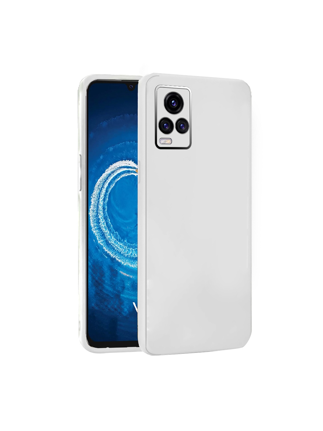 

Karwan Vivo V20 Mobile Back Case With Camera Protection, White