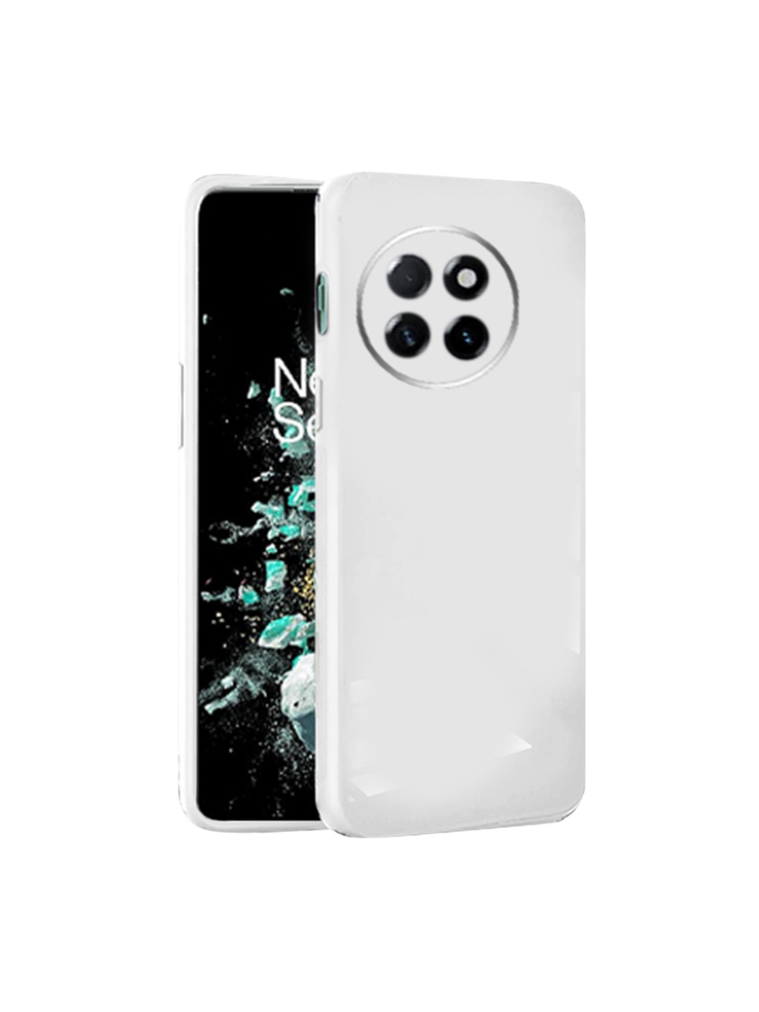 

Karwan One Plus 11R Mobile Back Case With Camera Protection, White